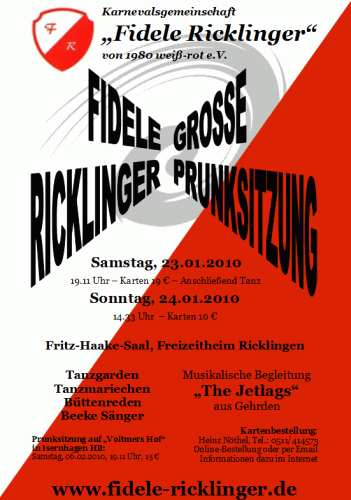 Grosse Prunksitzungen 2010 der Fidelen Ricklinger