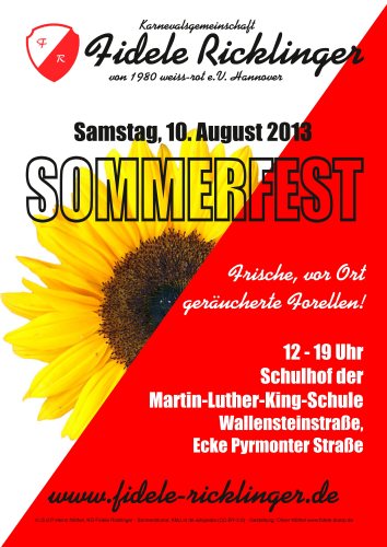 Die Fidelen Ricklinger feiern ihr Sommerfest