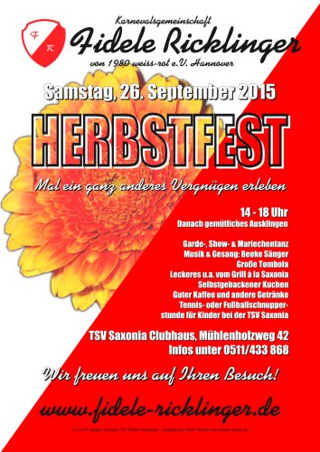 Herbstfest der Fidelen Ricklinger am 26.09.2015